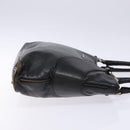 GUCCI Tote Bag Leather Black Silver 113015 Auth 138122-3