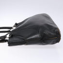GUCCI Tote Bag Leather Black Silver 113015 Auth 138122-4