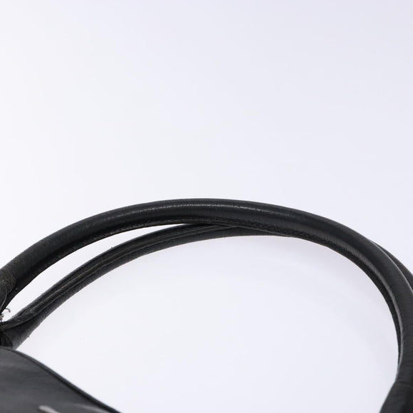 GUCCI Tote Bag Leather Black Silver 113015 Auth 138122