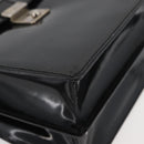 GUCCI Hand Bag Patent leather Black Silver 018 123 1003 Auth 138124-16