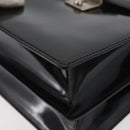 GUCCI Hand Bag Patent leather Black Silver 018 123 1003 Auth 138124-17