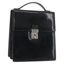 GUCCI Hand Bag Patent leather Black Silver 018 123 1003 Auth 138124-1