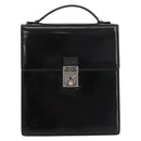 GUCCI Hand Bag Patent leather Black Silver 018 123 1003 Auth 138124-13
