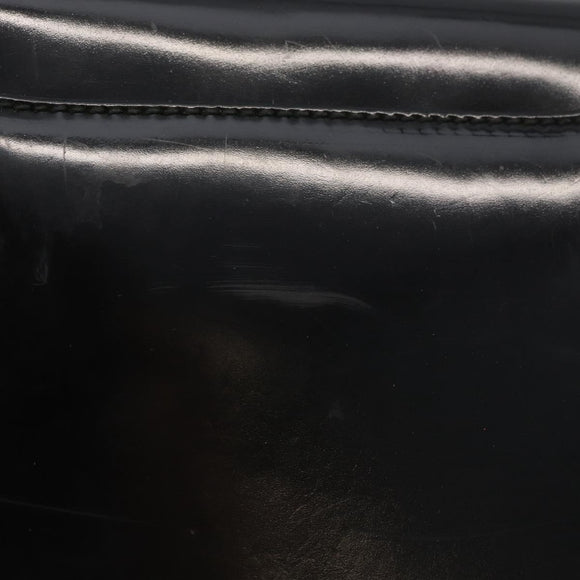 GUCCI Hand Bag Patent leather Black Silver 018 123 1003 Auth 138124