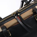 BURBERRY Nova Check Tote Bag Leather Beige Gold Auth 138125-18