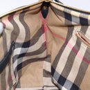BURBERRY Nova Check Tote Bag Leather Beige Gold Auth 138125-21