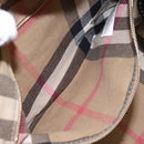 BURBERRY Nova Check Tote Bag Leather Beige Gold Auth 138125-22