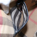 BURBERRY Nova Check Tote Bag Leather Beige Gold Auth 138125-23
