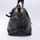 BURBERRY Nova Check Tote Bag Leather Beige Gold Auth 138125-4