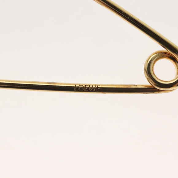 LOEWE Brooch metal Gold Tone Auth 138127