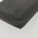 LOEWE Pouch Leather Gray Gold Auth 138128-15