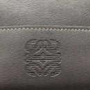 LOEWE Pouch Leather Gray Gold Auth 138128-9