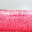 GUCCI Belt Leather 31.5"" Red Gold Auth 138129-10