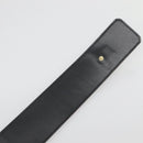 GUCCI Belt Leather 37.4"" Black Gold 114651 Auth 138130-12