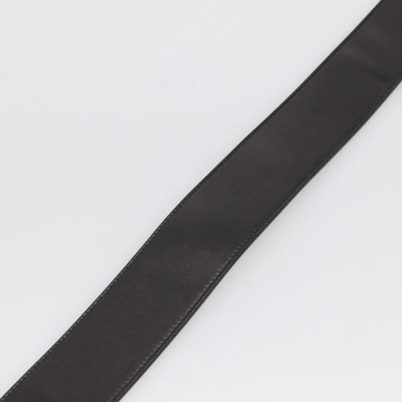 GUCCI Belt Leather 37.4"" Black Gold 114651 Auth 138130