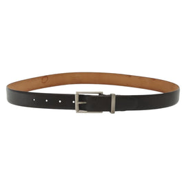 LOUIS VUITTON Ceinture Belt Leather Dark Brown LV Auth 138131