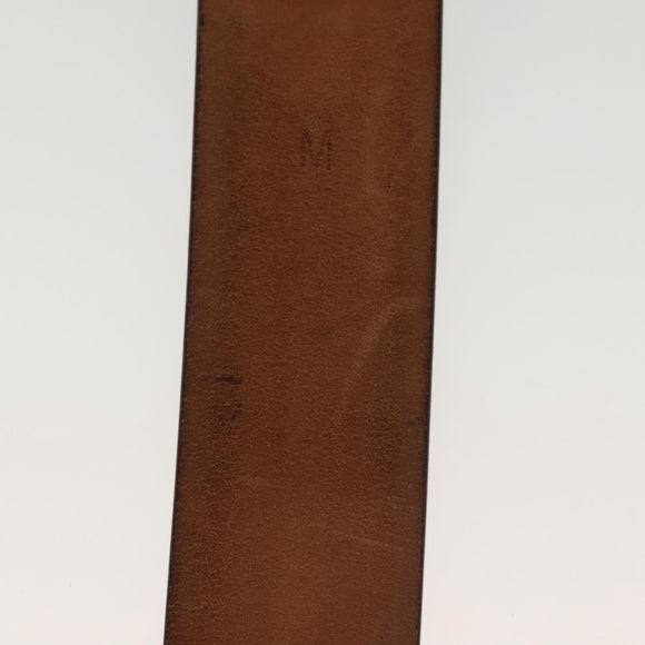 LOUIS VUITTON Ceinture Belt Leather Dark Brown LV Auth 138131