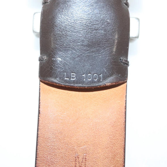 LOUIS VUITTON Ceinture Belt Leather Dark Brown LV Auth 138131