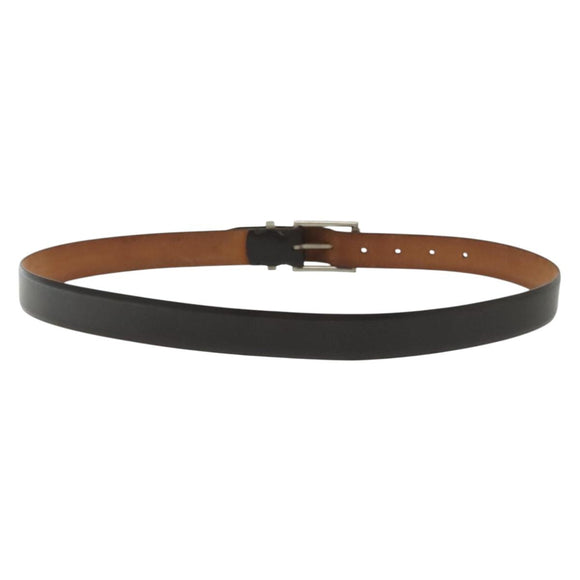 LOUIS VUITTON Ceinture Belt Leather Dark Brown LV Auth 138131