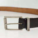 LOUIS VUITTON Ceinture Belt Leather Dark Brown LV Auth 138131-5