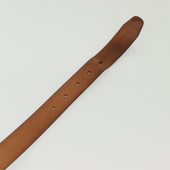 LOUIS VUITTON Ceinture Belt Leather Dark Brown LV Auth 138131