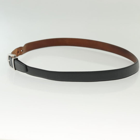 LOUIS VUITTON Taiga Ceinture Classic Belt 49.2"" Black LV Auth 138132