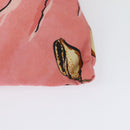 LOEWE Drawstring Pouch Canvas Pink Auth 138135-12