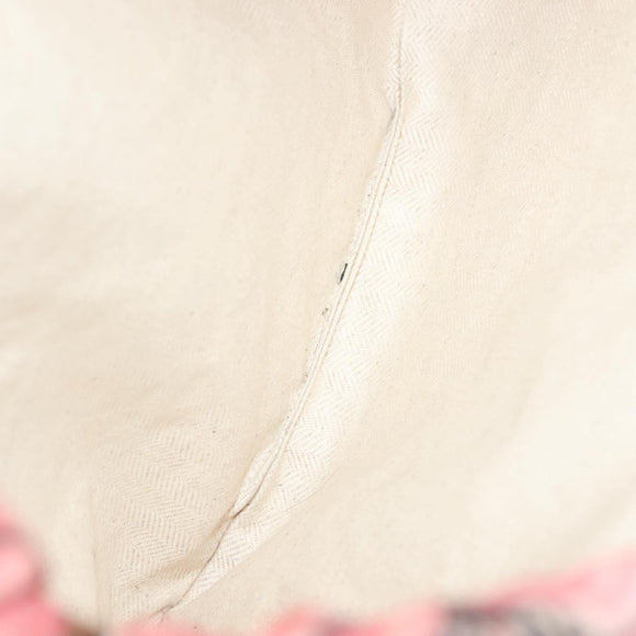 LOEWE Drawstring Pouch Canvas Pink Auth 138135