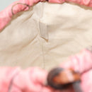 LOEWE Drawstring Pouch Canvas Pink Auth 138135-15