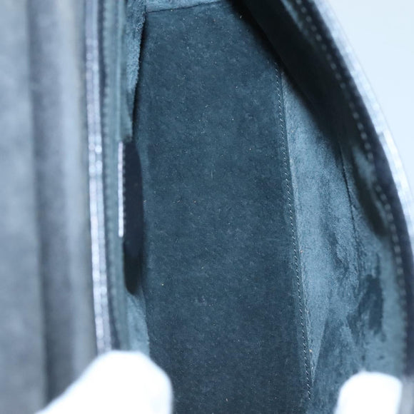 GUCCI Bamboo Hand Bag Leather Gold Charcoal gray 001 3444 1887 Auth 138139