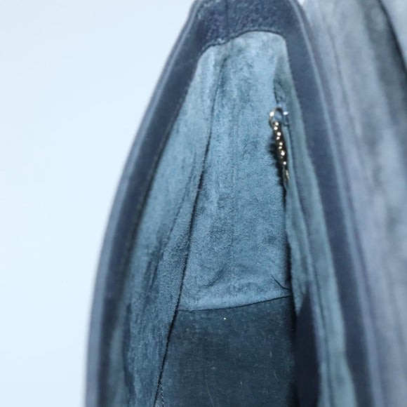 GUCCI Bamboo Hand Bag Leather Gold Charcoal gray 001 3444 1887 Auth 138139