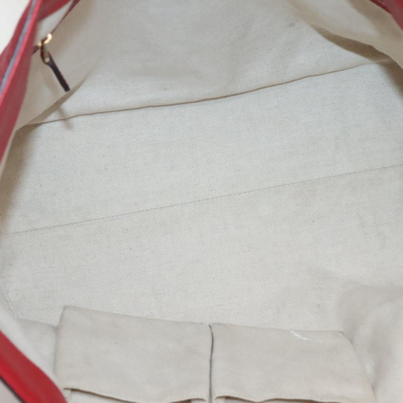 GUCCI Micro GG Canvas Micro Guccissima Bag Leather Red Gold 309613 Auth 138140