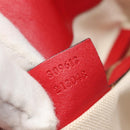 GUCCI Micro GG Canvas Micro Guccissima Bag Leather Red Gold 309613 Auth 138140-19