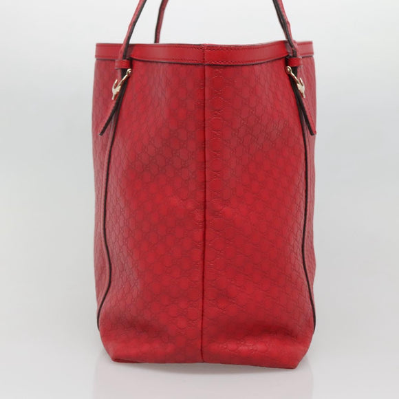 GUCCI Micro GG Canvas Micro Guccissima Bag Leather Red Gold 309613 Auth 138140
