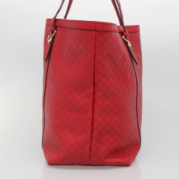 GUCCI Micro GG Canvas Micro Guccissima Bag Leather Red Gold 309613 Auth 138140