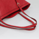 GUCCI Micro GG Canvas Micro Guccissima Bag Leather Red Gold 309613 Auth 138140-7