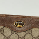 GUCCI GG Supreme Pouch PVC Beige 89 01 020 Auth 138143-9