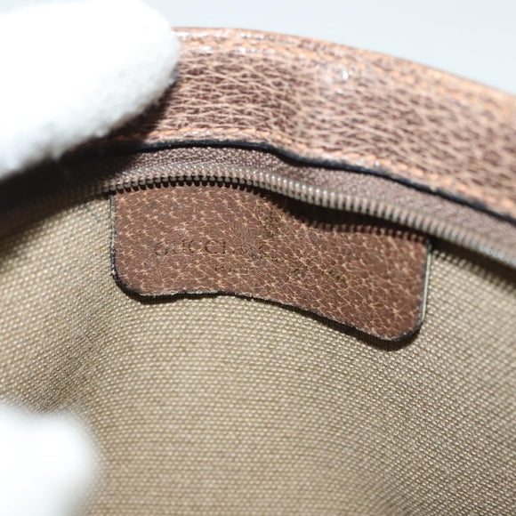 GUCCI GG Supreme Pouch PVC Beige 89 01 020 Auth 138143