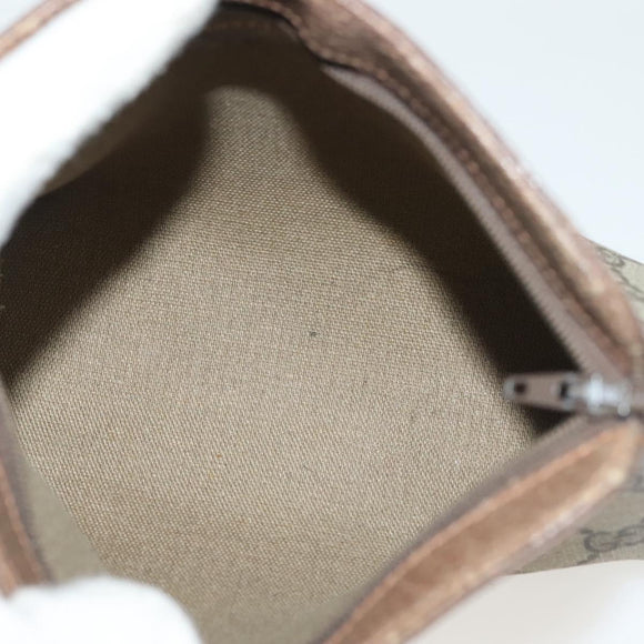 GUCCI GG Supreme Pouch PVC Beige 89 01 020 Auth 138143