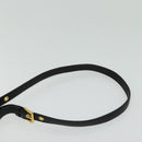 Miu Miu Hand Bag Leather 2way Black Gold Auth 138148-15