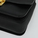 Miu Miu Hand Bag Leather 2way Black Gold Auth 138148-17