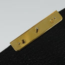Miu Miu Hand Bag Leather 2way Black Gold Auth 138148-9