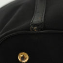 PRADA Tote Bag Canvas Black Gold Auth 138150-11