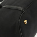 PRADA Tote Bag Canvas Black Gold Auth 138150-13