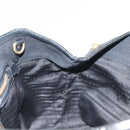 PRADA Tote Bag Canvas Black Gold Auth 138150-18