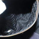PRADA Tote Bag Canvas Black Gold Auth 138150-20