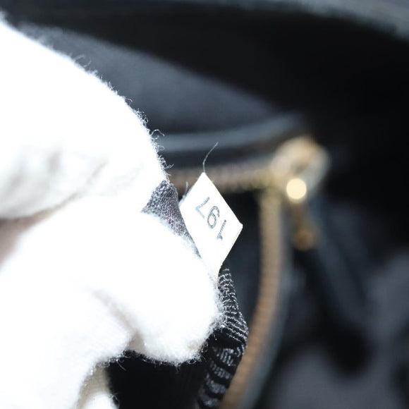 PRADA Tote Bag Canvas Black Gold Auth 138150