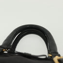 PRADA Tote Bag Canvas Black Gold Auth 138150-8