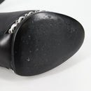 CHANEL Pumps High Heels Leather 36C Black CC Auth 138153V-11