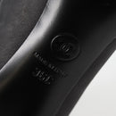 CHANEL Pumps High Heels Leather 36C Black CC Auth 138153V-14